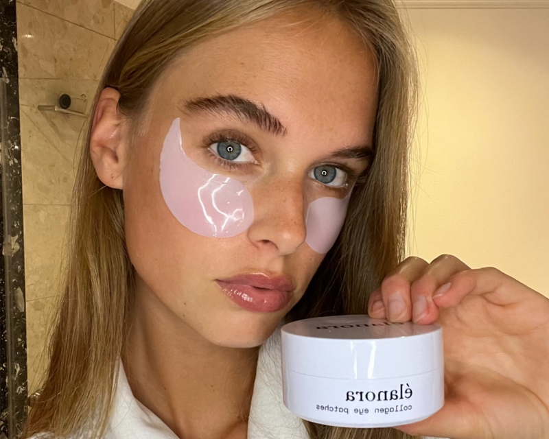 Chiara met de élanora eye patches onder haar ogen