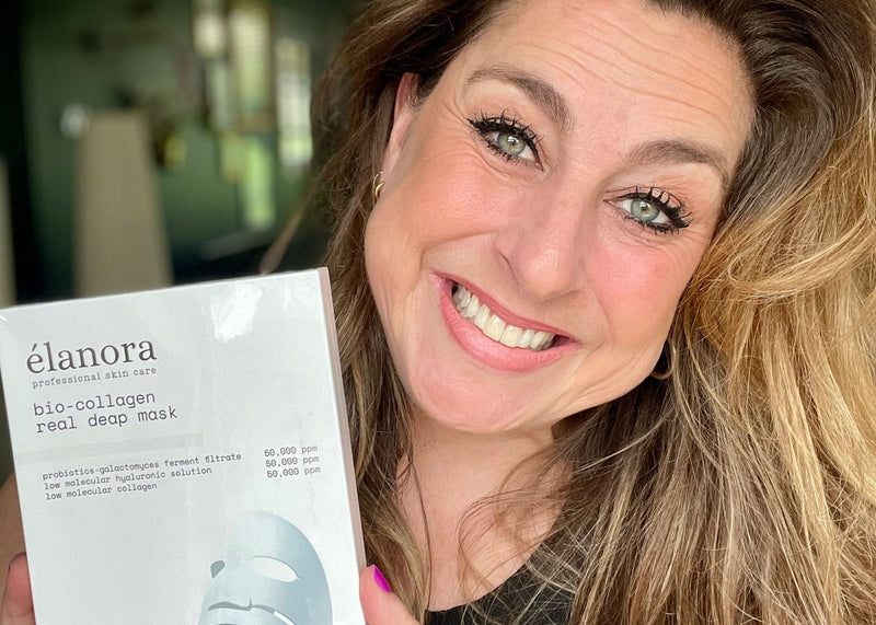 Ester met een verpakking van het élanora masker