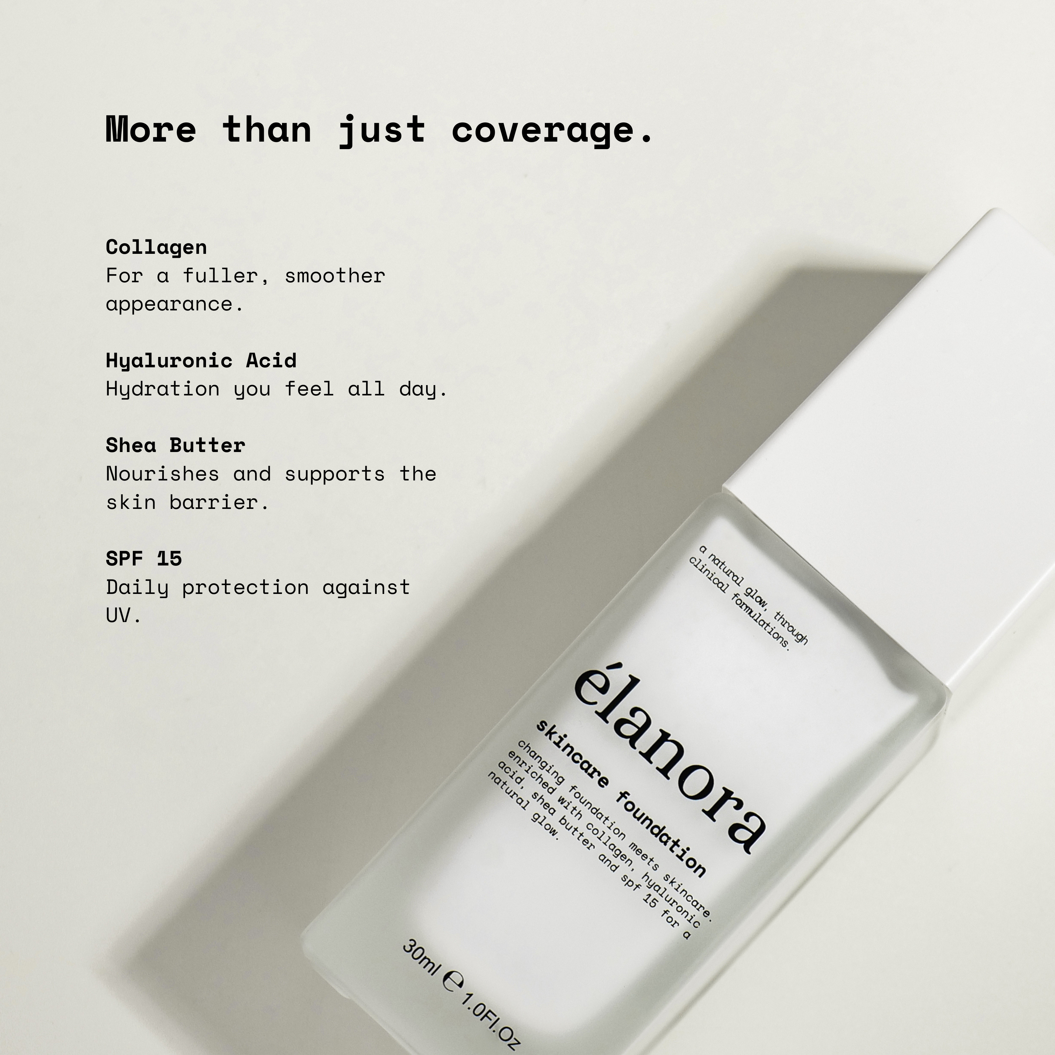 skincare foundation with collagen & spf